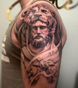 Hercules Lion Head Tattoo