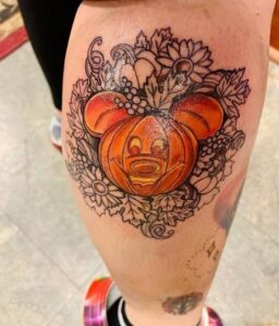 Mickey Pumpkin Tattoo