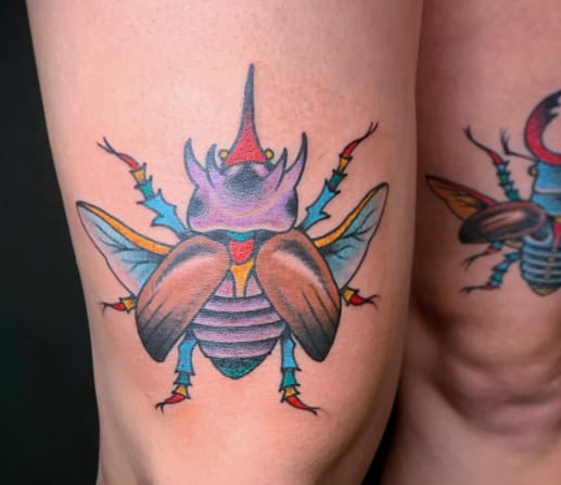 Rhino Beetle Tattoo