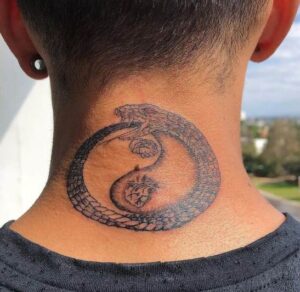 Snake In A Circle Tattoo