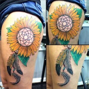 Sunflower Dreamcatcher Tattoo