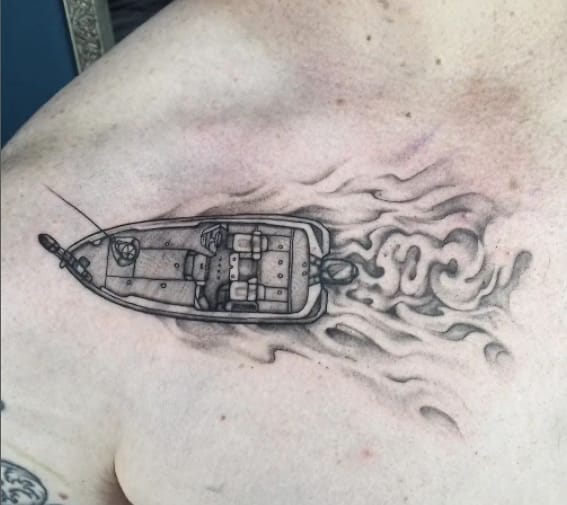 Wave Boat Tattoo
