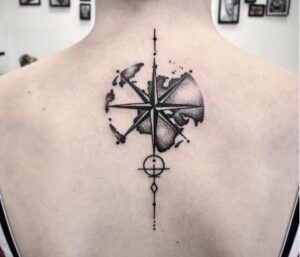 Compass Earth Tattoo
