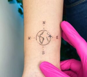 Earth Wrist Tattoo