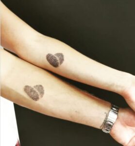 Father & Daughter Fingerprint Tattoo