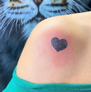 Fingerprint Full Heart Tattoo