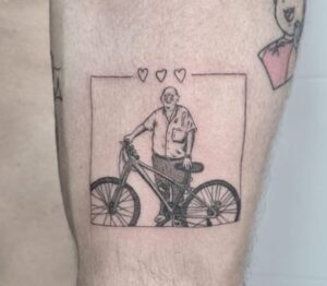 Grandpa Bicycle Tattoo