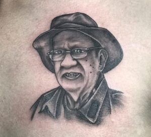 Grandpa Face Tattoo