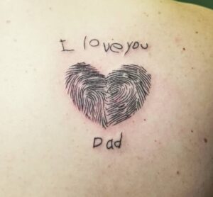 Memorable Love Fingerprint Tattoo