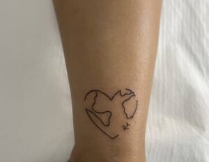 Minimalist Earth Tattoo