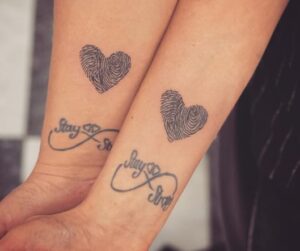 Mother & Daughter Fingerprint Tattoo