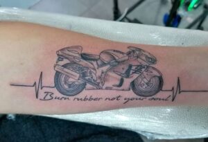 Motorcycle Lifeline Tattoo