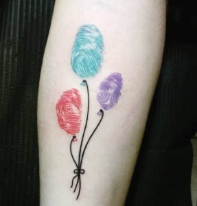 Watercolor Fingerprint Tattoo