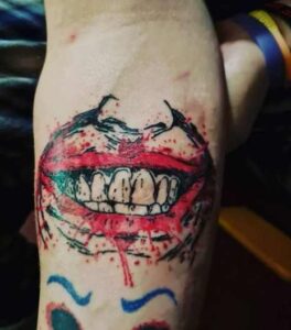 Joker Suicide Squad Smile Tattoo