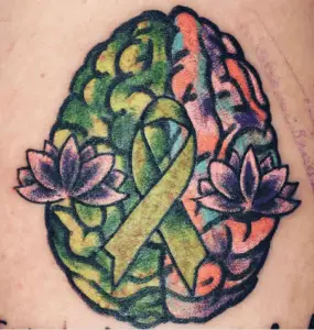 brain cancer ribbon tattoo