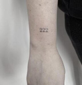 222 Wrist Tattoo