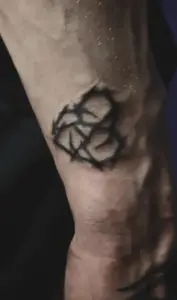 666 circle tattoo