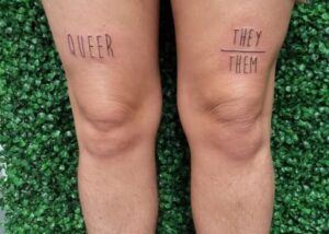 Above Knee Pride Tattoo