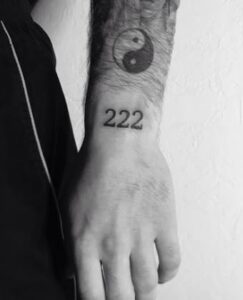 Angel Number 222 Marbel Tattoo