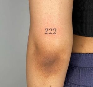 Angel Number 222 Simple Tattoo