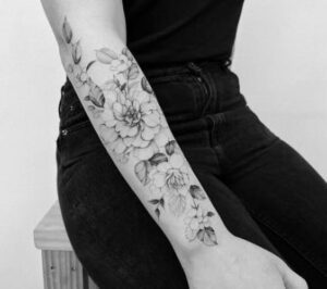 B/W Lower Arm Tattoo