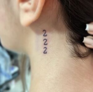 Ear Behind 222 Tattoo