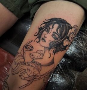 Girl portrayal Tattoo