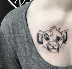 Lion King Chest Tattoo