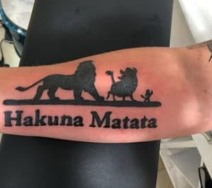 Lion King Silhouette Tattoo