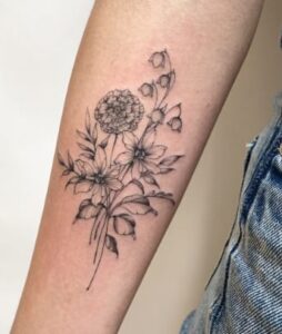 Marigold & Narcissus Tattoo