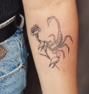 Marigold Scorpion Tattoo