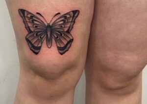 One Leg Butterfly Tattoo