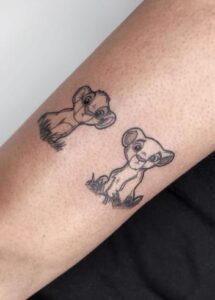 Simba & Nala Lion King Tattoo