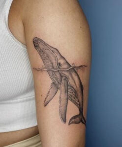 abstract whale tattoo 2