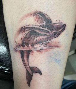 abstract whale tattoo 3