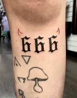 antichrist 666 tattoo
