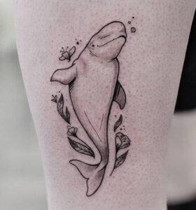 beluga whale tattoo 2