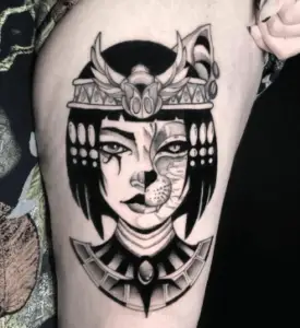 black cleopatra tattoo