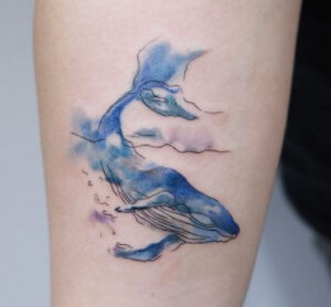 blue whale tattoo