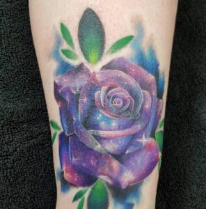 calestial galaxy rose tattoo