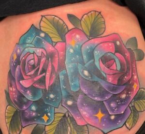 calestial rose galaxy tattoo