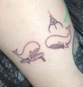 cute whale tattoo 2