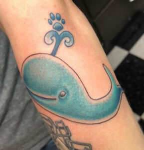cute whale tattoo