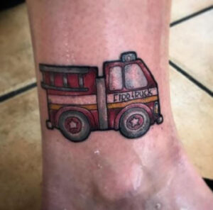 fire truck tattoo