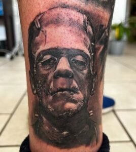 frankenstein stitches tattoo