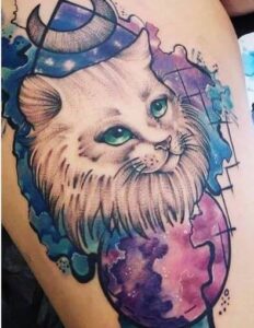 galaxy cat tattoo