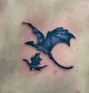 galaxy dragon tattoo