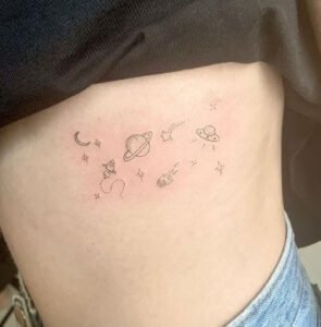 galaxy small tattoo