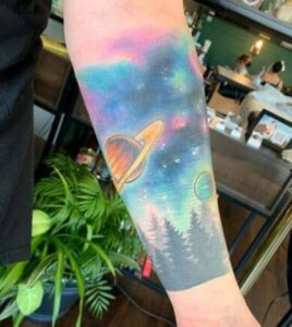 galaxy space tattoo 2