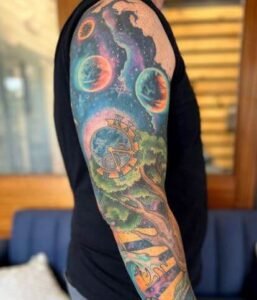 galaxy tattoo sleeve 1